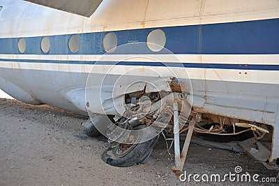 The plane crashed at the airport of the Berbera