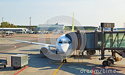 Plane loaded in Riga airport