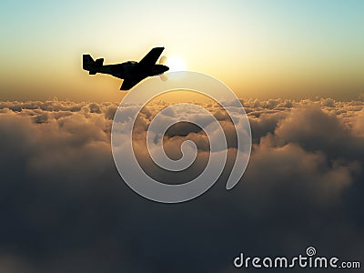 Plane Over The Clouds