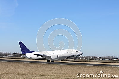 Plane seconds before take off