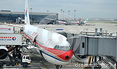 Plane shipment in Hongqiao Airport, Shanghai