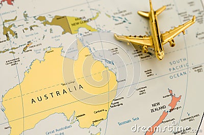 Plane Traveling Over Australia