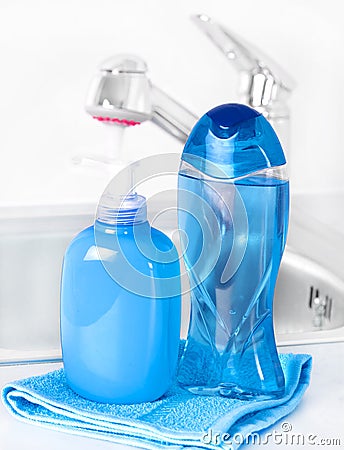 Plastic bottle with liquid soap