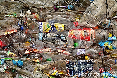 Plastic bottles trash