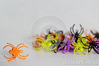 Plastic toy spider rings