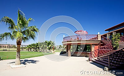 Playa Serena golf clubhouse on the Costa del Almeria