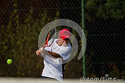 Player Backhand Tennis Teenager