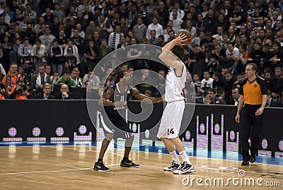 Players in action during a basketball match-1