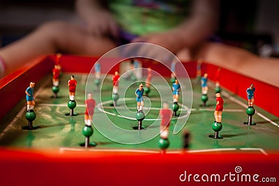 Playing football tabletop game