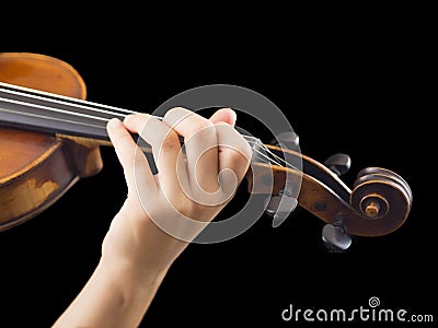 Playing violin