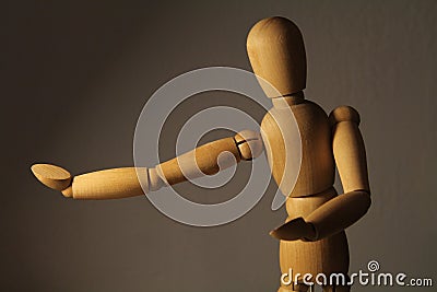 Pointing Wooden Figure