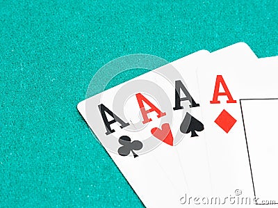 Poker aces cards, concept of poker game