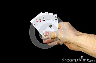 Poker cards in hand