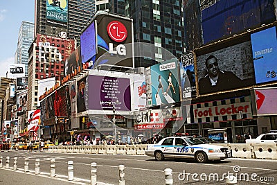 Police car on New York Times Square