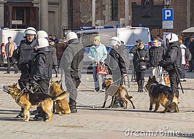 Police with dogs