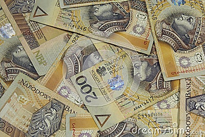 Polish money background