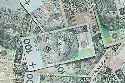 Polish money background