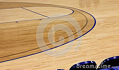 Polished Indoor Basketball Court Background