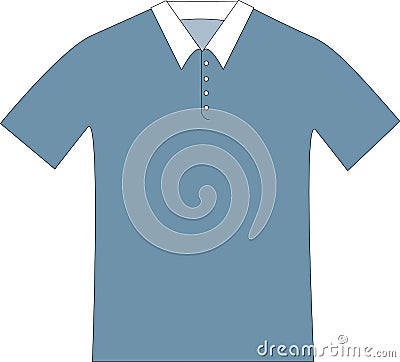Polo shirt silhouete in blue