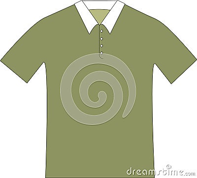 Polo shirt silhouete in khaki