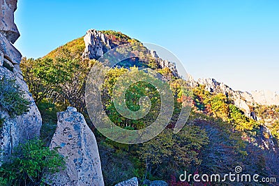 The polychrome mountains of autumn Zu mountain