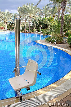 Pool chair for disabled