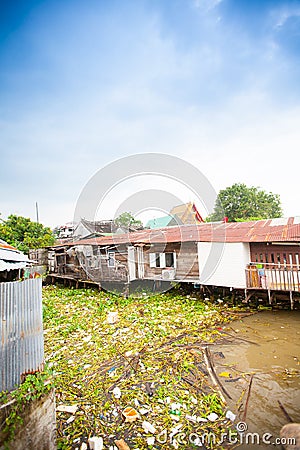 Poor life in Thailand, poor houses in Asia