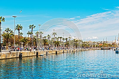 Port Vell in Barcelona, Spain