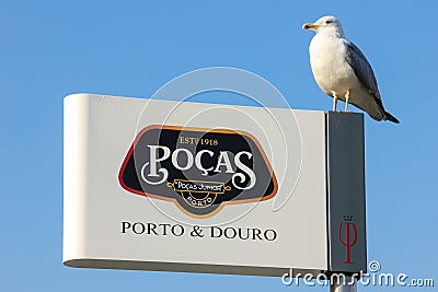 Port wine producers billboard. Porto. Portugal