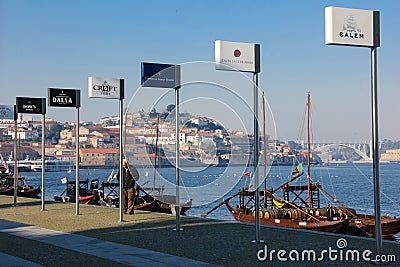 Port wine producers billboards. Porto. Portugal