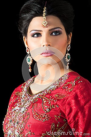 Portrait of a beautiful indian bride