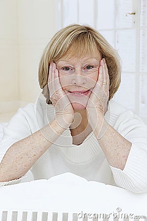 Portrait of a beautiful relax senior woman