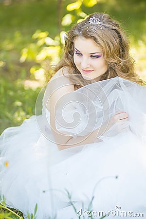 Portrait of beautiful young bride