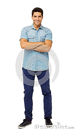 Portrait Of Confident Young Man Standing Arms Crossed