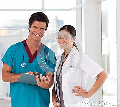 Portrait of Doctors in a hospital looking happy