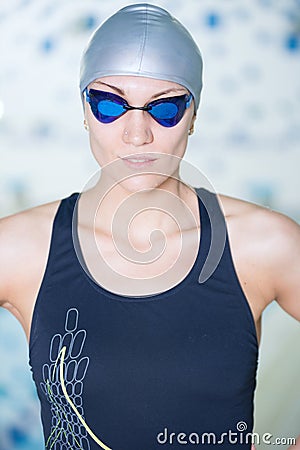 Portrait of a female swimmer