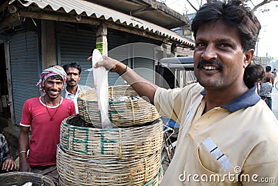 Portrait of the fish vendors