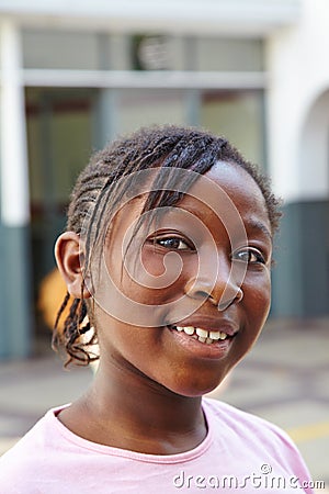 Portrait of happy african girl