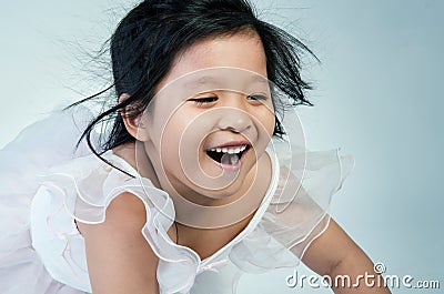 Portrait Of happy asian cute Girl