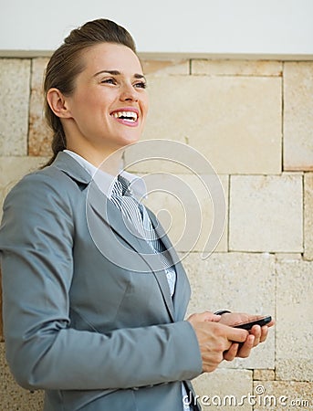 Portrait of happy business woman