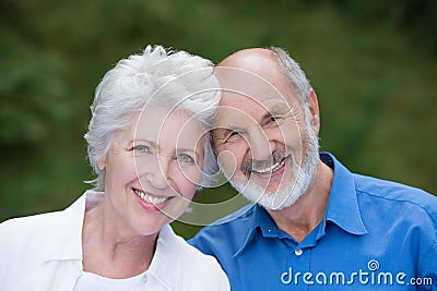 Portrait of a loving senior couple