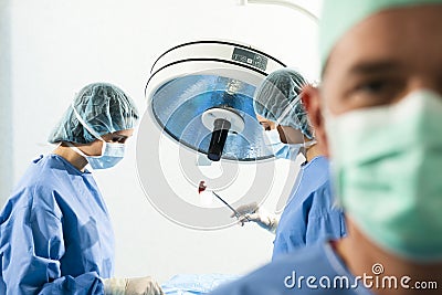 Portrait of a Male Surgeon At Work