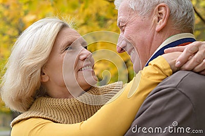 Portrait of a old couple standing