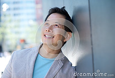 Portrait of a smiling asian man