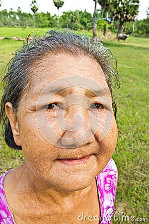 Portrait of smiling elderly woman