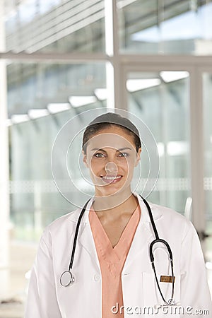 Portrait of smiling female doctor