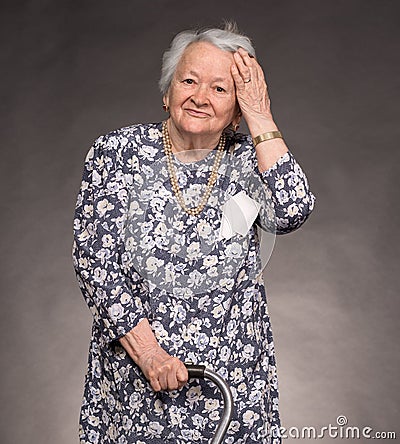 Portrait of smiling old woman