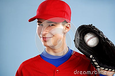 Portrait of a teen baseball player