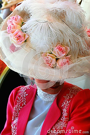 Portrait of a woman in historical costume.