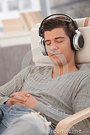 Portrait of young man with headphones